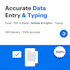 do accurate data entry, excel and sinhala english typing