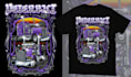 draw racing illustration for tshirt design
