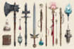 draw custom dnd weapons, magic items, and fantasy equipment