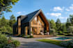 design tiny house plans cabin adu and realistic 3d rendering