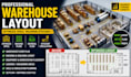 design an optimized warehouse layout, racking plan, floor plan, tiny house