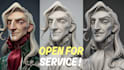 create 3d model character with optimized topology