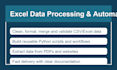 automate excel data processing, clean spreadsheets, and build python scripts