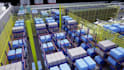 create 3d factory automation, robotics, 3d manufacturing line animation