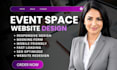 event space website,venue booking web, rental, party space wix, wordpress