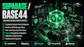 design supabase backend and base44 web app