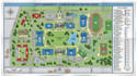 design campus map, university map, school map and wayfinding map