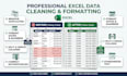 do excel data cleaning and  excel data formatting