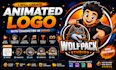 create animated logo with character in moho