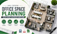 design office space planning, office layout and autocad floor plans