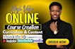 write online course content, course development, and course curriculum