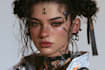 cyberpunk female character desing