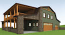 design a custom barndominium floor plan with 3d renders