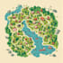 create event, tourist, and fantasy map illustration