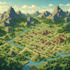 create detailed map illustration
