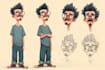 cartoon art, character illustration art