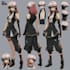 character design sheet in anime artstyle