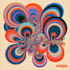 draw a unique psychedelic vintage retro logo art