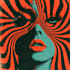 vintage retro style poster psychedelic illustration