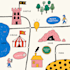 do event, tourist, and fantasy map illustration