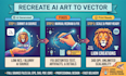 do any graphic design, recreate ai generated artwork with print ready files
