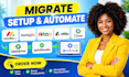 migrate setup automate monday hubspot zoho attio close pipedrive CRM quickbooks