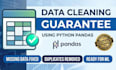 do python data cleaning and data preprocessing using pandas