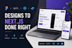 convert figma to next js 16, tailwind css and react website