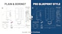 edit architectural photos to blueprint drawing style