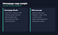 write homepage and service page website copy that converts