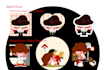 draw cute custom character illustrations and stickers