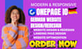 design high converting onepage io website and perspective lead sales funnel