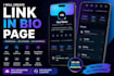 build a clean link in bio website for your instagram