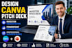design canva pitch deck investor presentation powerpoint presentation