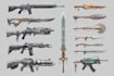 create weapon design and illustration