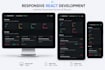 build a responsive react js dashboard or admin panel
