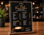 design a modern restaurant food menu and cafe menu