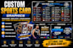 create custom sports card break graphics and team boards