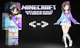 create custom minecraft skin model, java bedrock minecraft avatar logo skin art