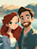 make a disney cartoon illustration