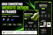 design an high converting framer website, framer landing page or website design