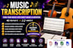 transcribe your music into sheet music and notation