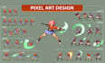 pixel art sprite sheet pixel art asset pixel art character pixel animation