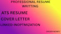 create a professional cover letter and linkedin