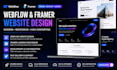 build webflow website design landing page framer wedsite development and design