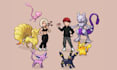create pokemon pixel character, battle sprite, sprite sheet, pokemon trainer
