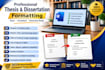 professionally format your thesis or dissertation in word