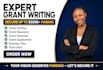 do grant writing, grant proposal, grant research, grant application, and busines
