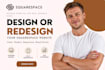 build squarespace website design redesign squarespace website development