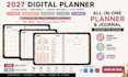design digital hyperlinked esty printable journal canva editable 2027 planner